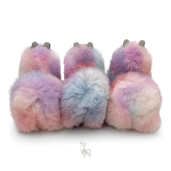 Flauschiges Alpaka-Kuscheltier Rainbows – Galaxy, 23 cm