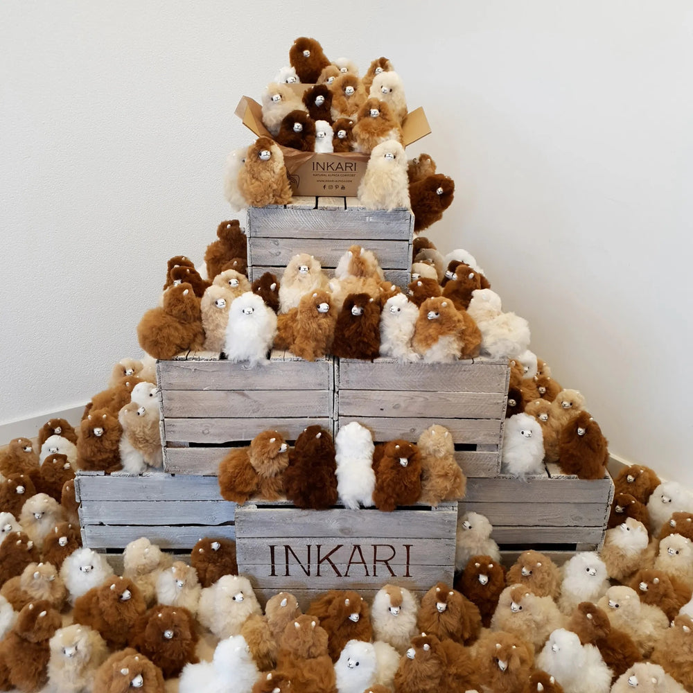 Flauschiges Alpaka Naturals Maskottchen - Haselnuss 23 cm