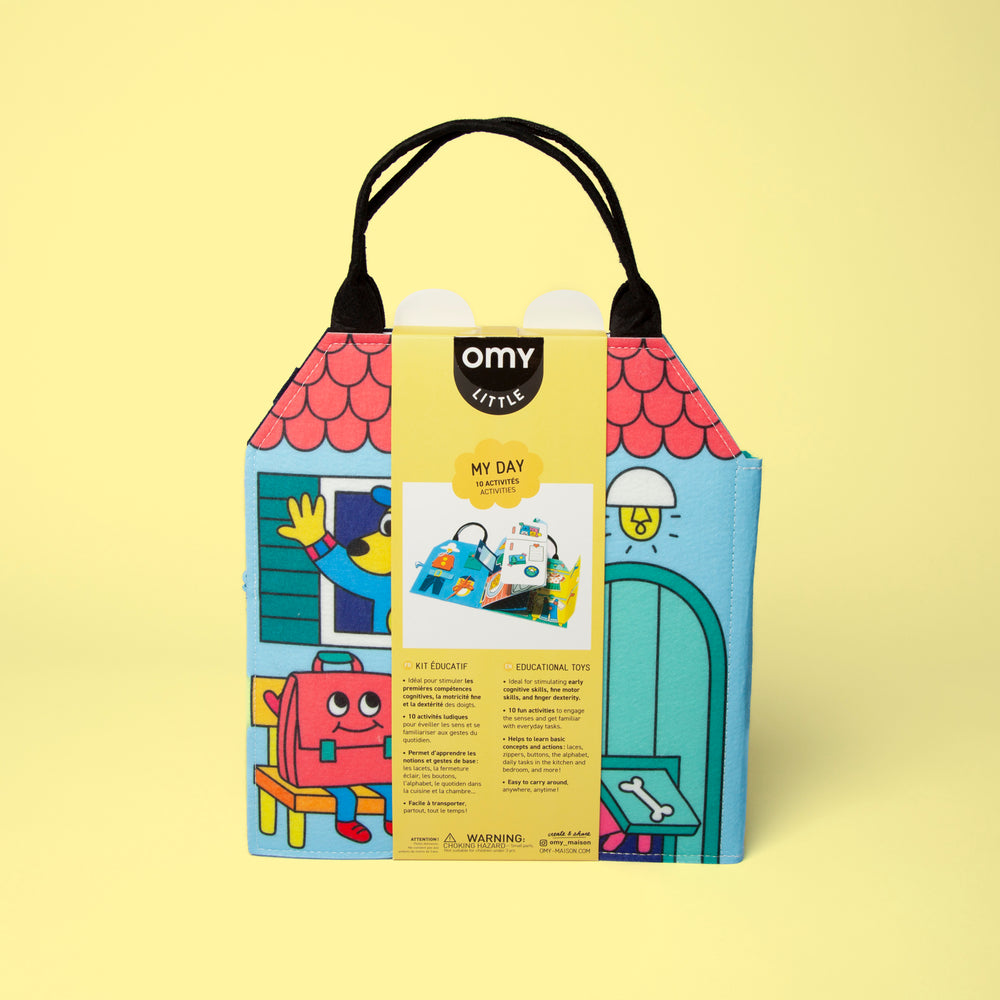 Weiches Montessori-Aktivitätsbuch – Mein Tag