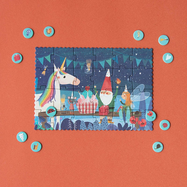 Taschenpuzzle mit Beobachtungsspiel – Einhorn 24 Teile - Tublu.de