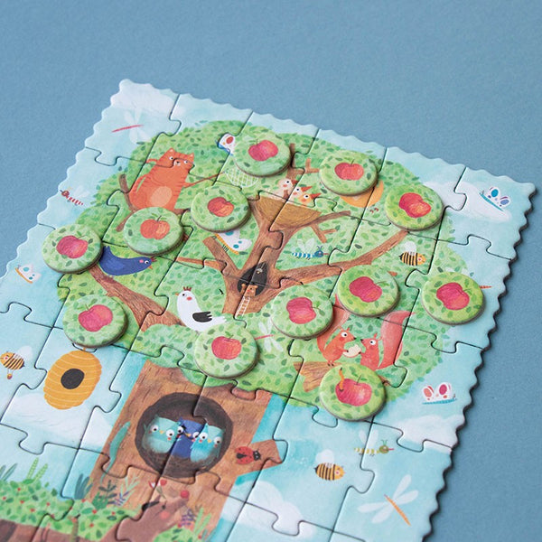 Taschenpuzzle mit Beobachtungsspiel – Apfelbaum 36 Teile - Tublu.de