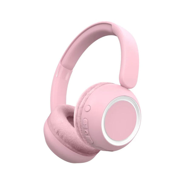 Kabellose Kopfhörer mit Beleuchtung - Rosa