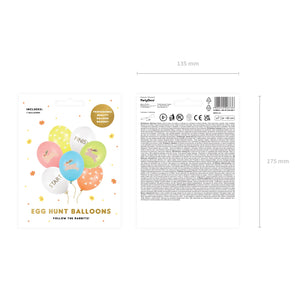 Ballons, 7 Stück – Egg Hunt, 30 cm