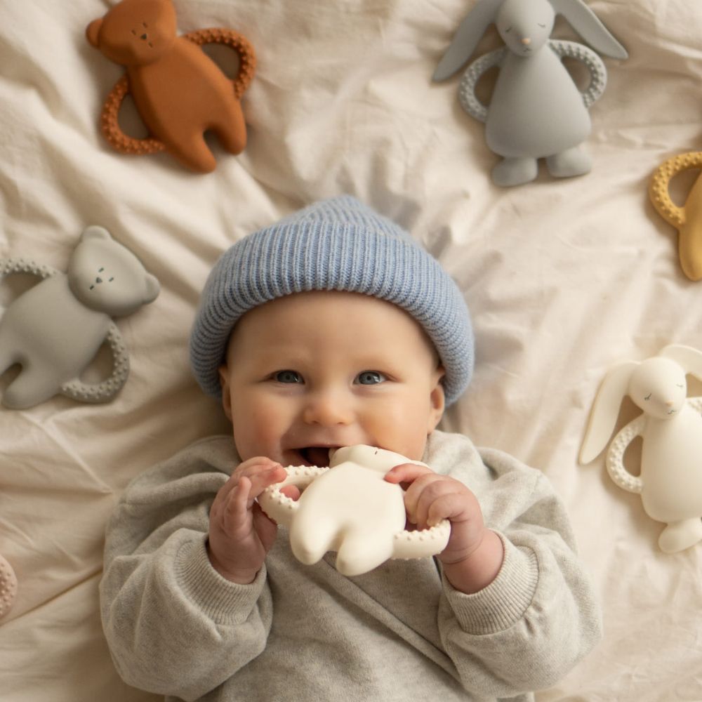 Beißring aus Naturkautschuk – Silver