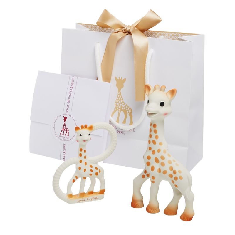 Beißring Sophie die Giraffe  – kleines Geburtstags-Set - Tublu.de