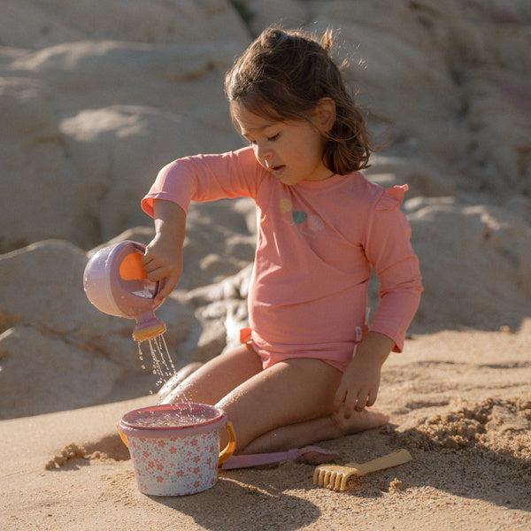5-teiliges Strandset – Pink Flowers - Tublu.de