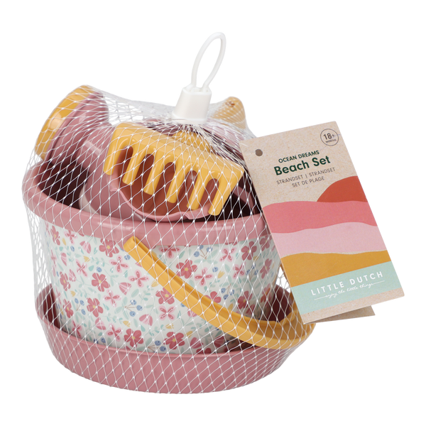 5-teiliges Strandset – Pink Flowers - Tublu.de