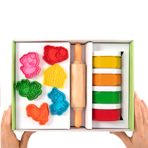 Kreativset, 100 % natürliche Knete und Zubehör – Bauernhof - Tublu.de