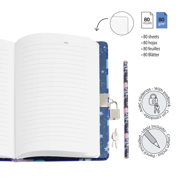 Holografisches Tagebuch mit Schloss – Astronaut