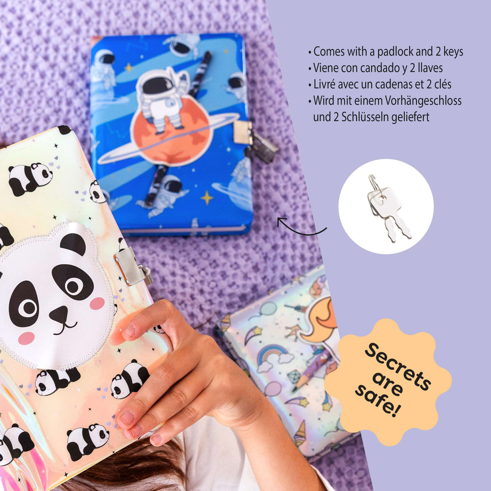 Holografisches Tagebuch mit Schloss – Astronaut