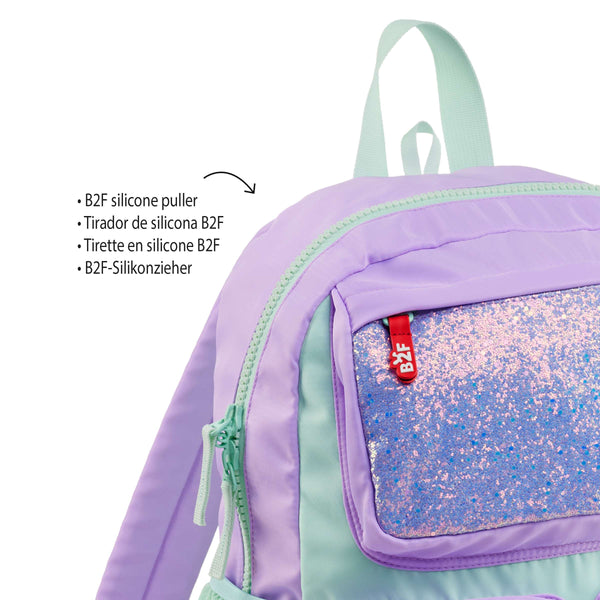 Vierkammer-Rucksack – Violett 17 l