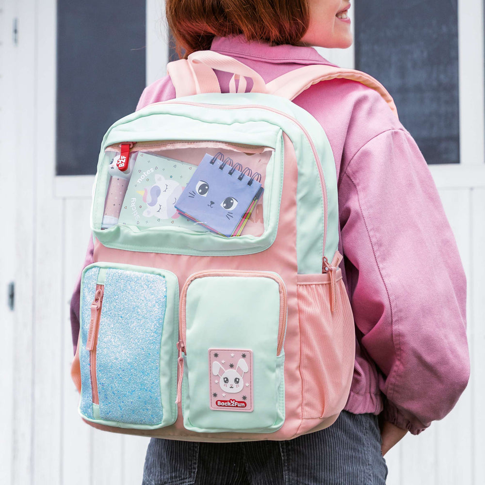 Vierkammer-Rucksack – Türkis 17 l