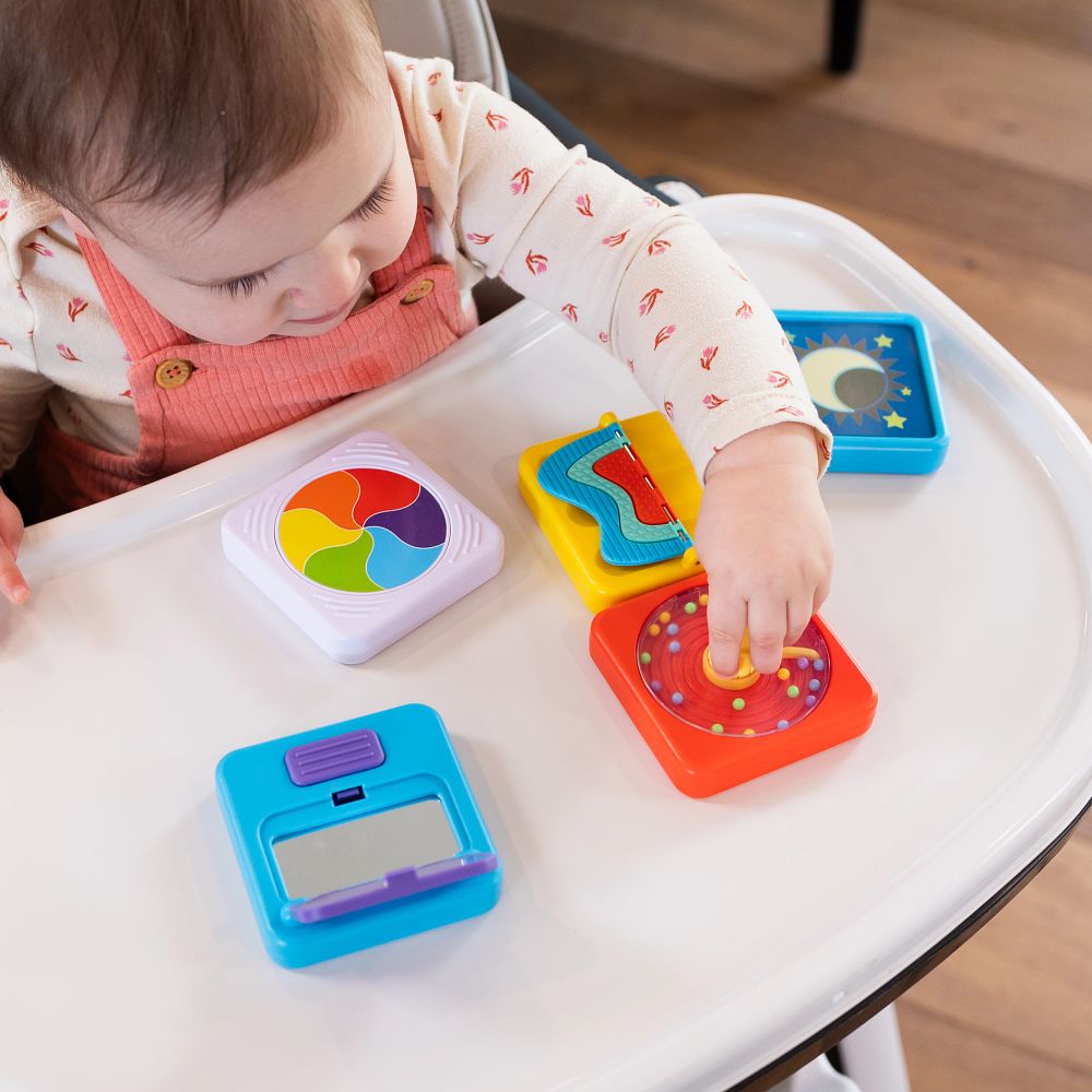 Set mit 3 sensorischen Quadraten mit Kugelschieber PlayTab - Tublu.de