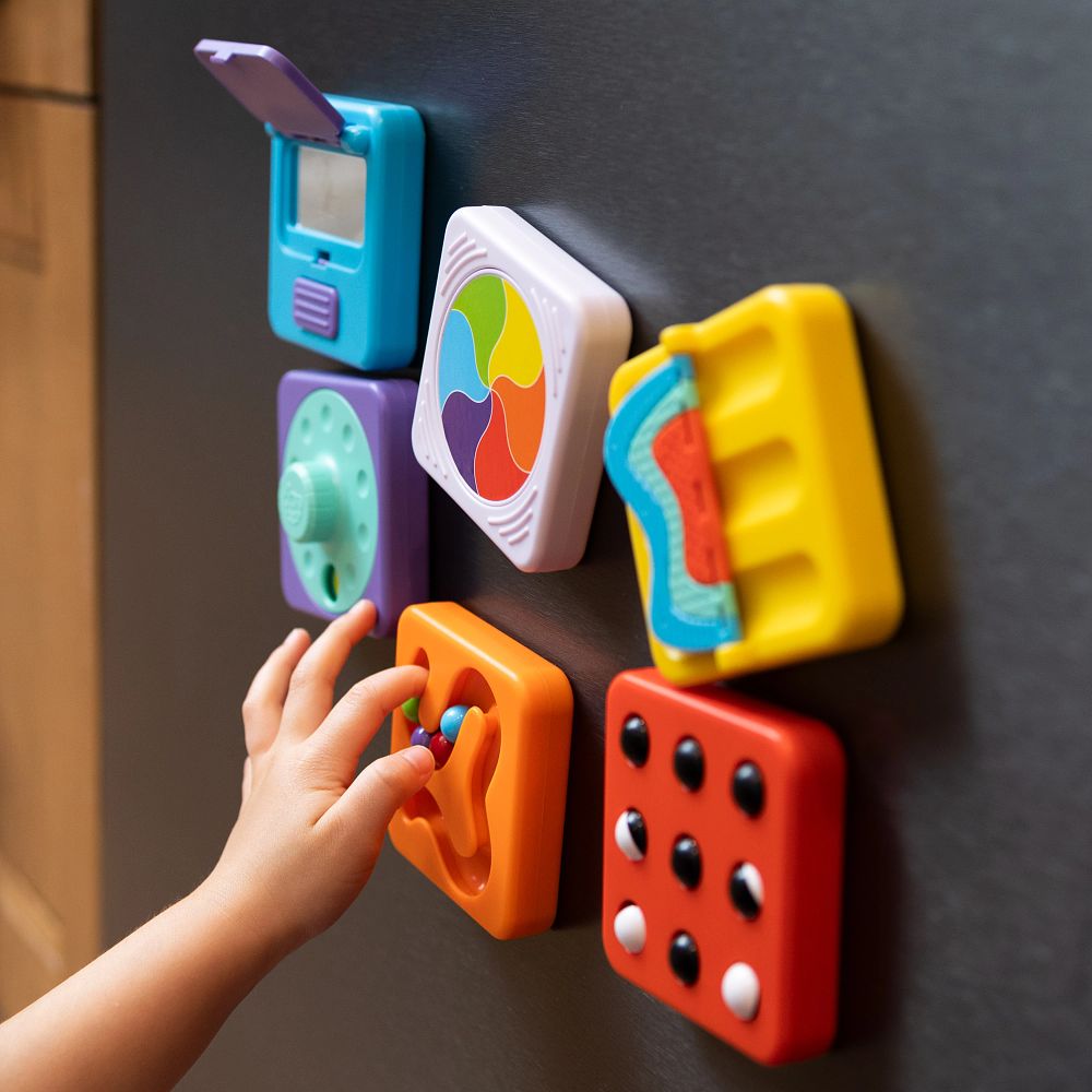 Set mit 3 sensorischen Quadraten mit Kugelschieber PlayTab - Tublu.de