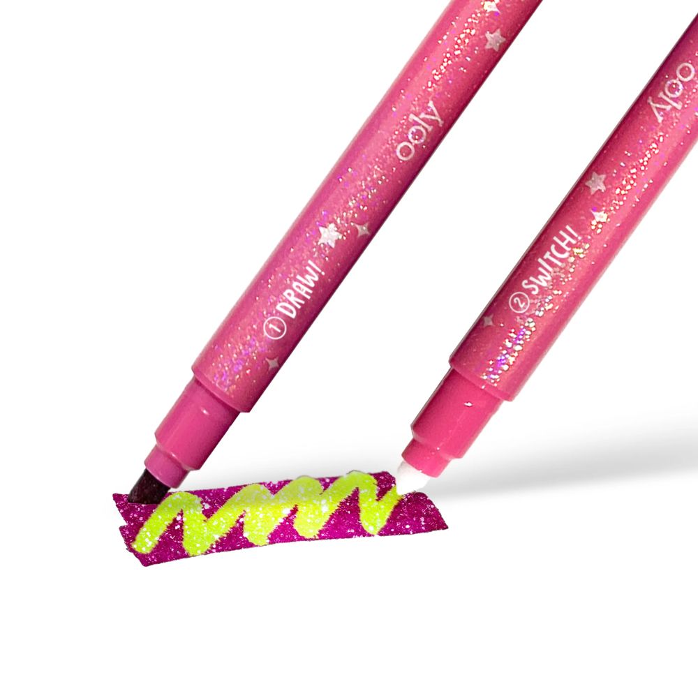 Farbwechselnde Filzstifte mit Glitzer – Switch-Eroo, 12er-Set