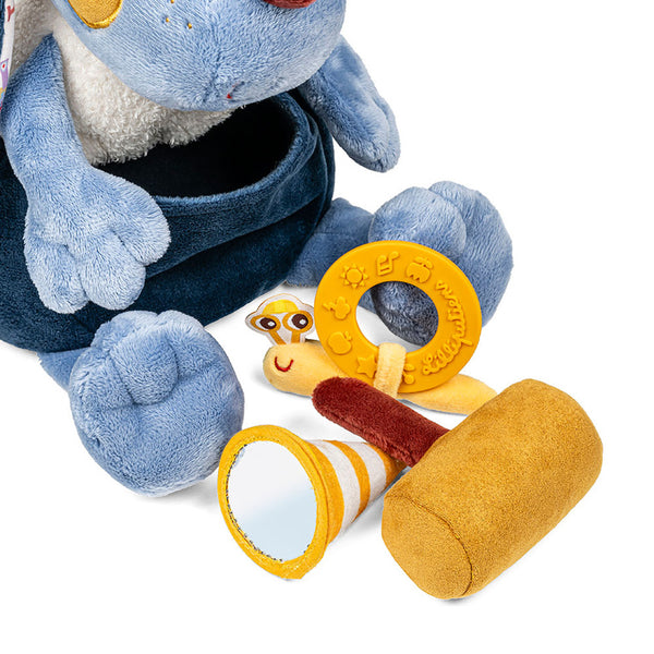 Multifunktionales Aktivitätsspielzeug zum Kuscheln – Hund Jules 9 m+