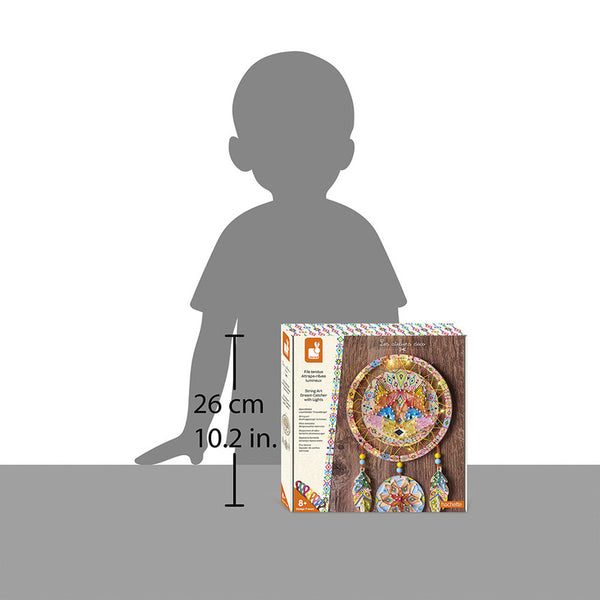 Kreativset 3D String Art – Leuchtender Traumfänger 8+