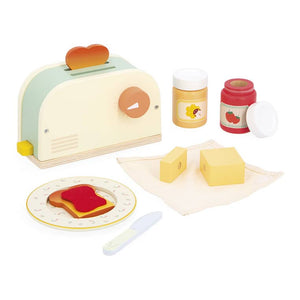 Holz-Frühstücksset mit Toaster und 12 Accessoires – Shiny Grandma