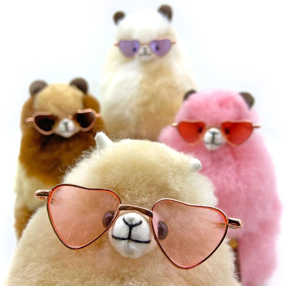 Herzförmige Brille für Alpakas – Pink - Tublu.de