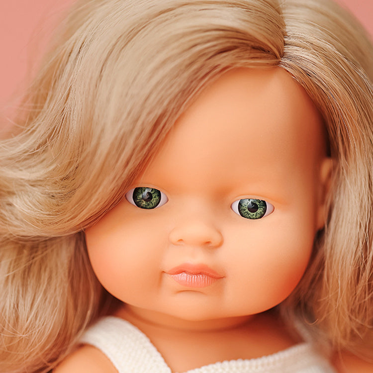 Babypuppe Mädchen My Friends & Me – Europäerin Dunkelblond 38 cm