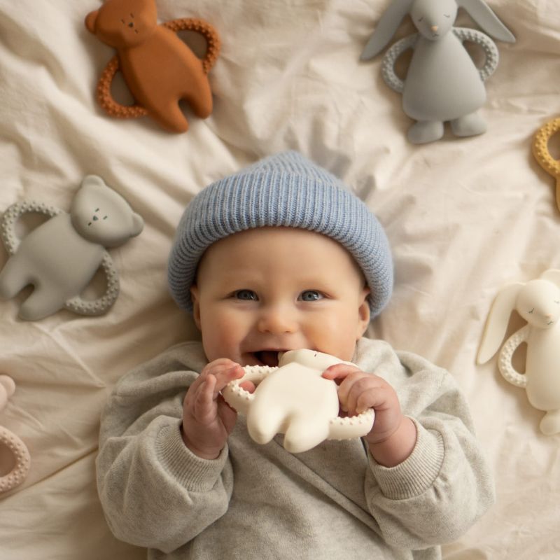 Beißring aus Naturkautschuk – Caramel