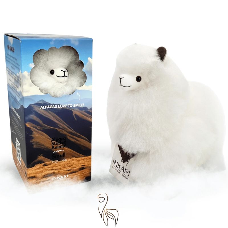 Plüsch-Maskottchen Alpaka Naturals – Ivory White 23 cm