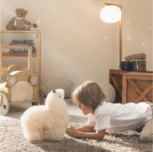 Fluffiges Alpaka Naturals-Kuscheltier – Macchiato 23 cm