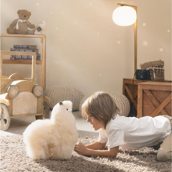 Fluffiges Alpaka Naturals-Kuscheltier – Macchiato 23 cm