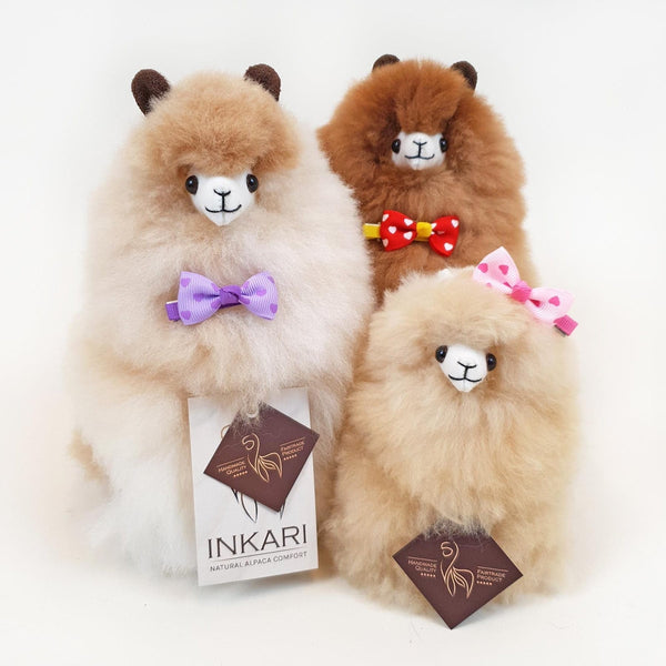 Fluffiges Alpaka Naturals-Kuscheltier – Macchiato 23 cm