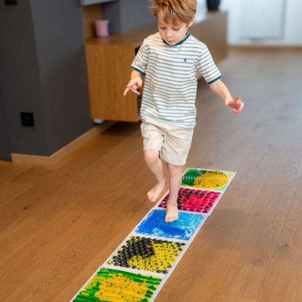 Sensorischer Pfad Flüssigkeitsplatten mit Struktur 30 cm 4 Stück