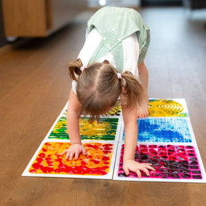 Sensorischer Pfad Flüssigkeitsplatten mit Struktur 30 cm 6 Stück
