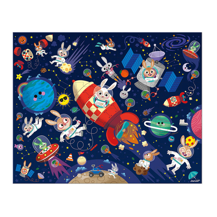 Puzzle in einem Koffer Made in France - Weltraumrakete 54 Teile 5+