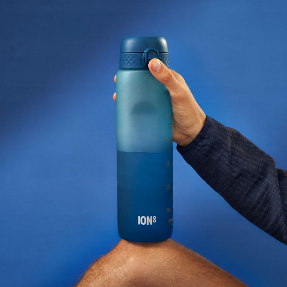 Trinkflasche 1000 ml - Motivator Farbverlauf Deep Teal/Sonic Blue