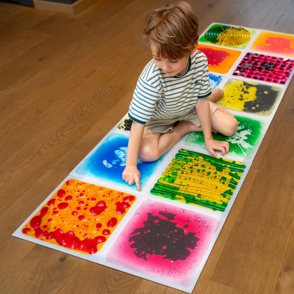 Sensorischer Pfad Flüssigkeitsplatten 30 cm 4 Stück