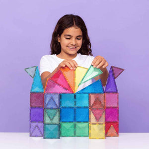 Klocki magnetyczne Connetix - Glitter Castle Pack 48 el.