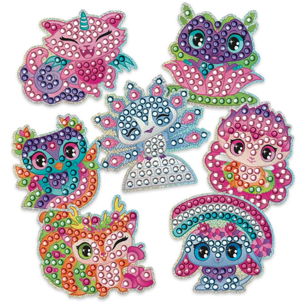 Kreative Aufkleber zum Verzieren mit Kristallen