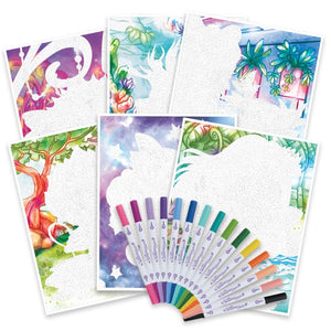 Kreatives Malbuch mit Filzstiften – Mystery 7+