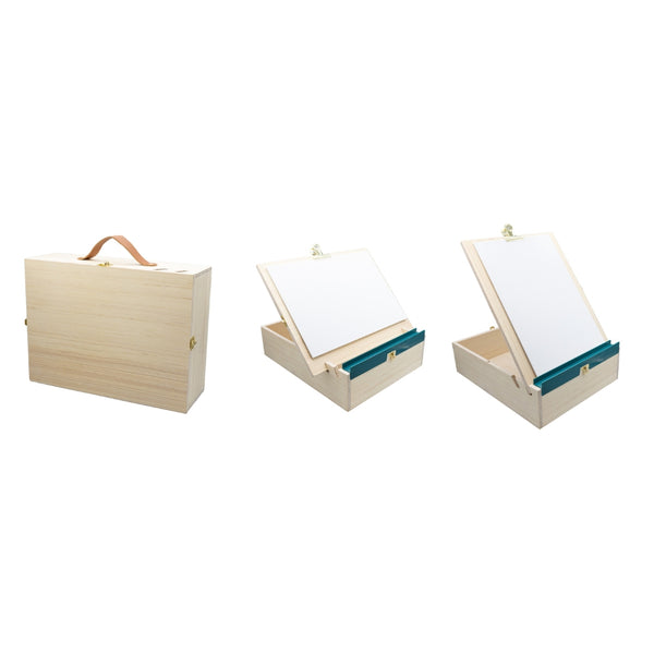 Holzkoffer für Künstler mit Zubehör