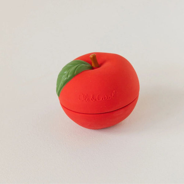 Beißring-Puzzle mit Rasselball – Apfel