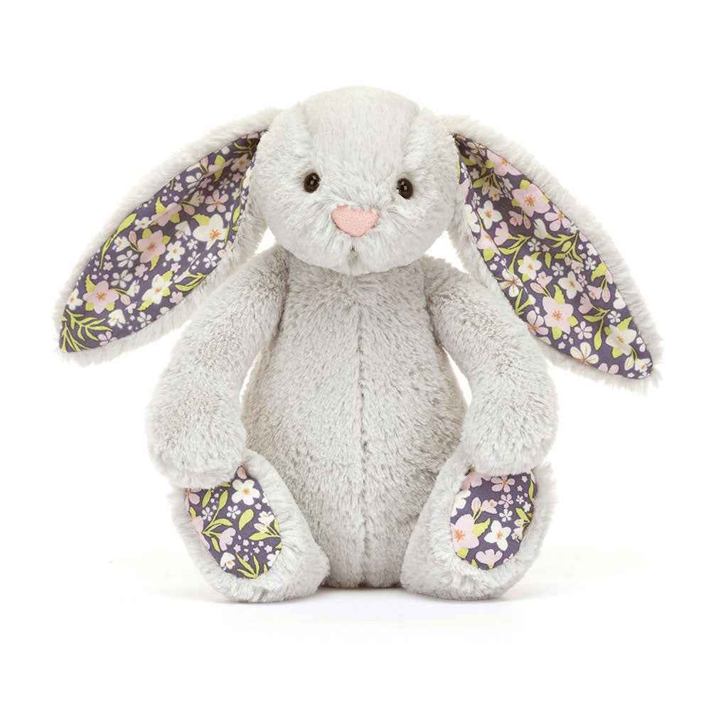 Pluszowy królik z kwiecistymi uszami Bloom Jellycat - srebrny 18 cm