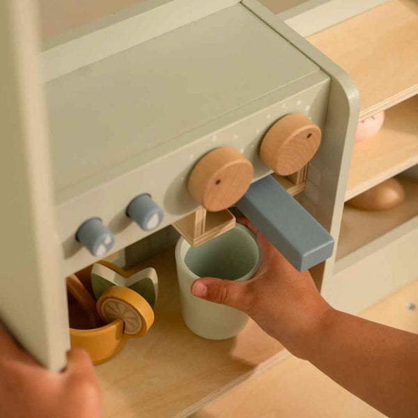 Drewniana kawiarenka z akcesoriami Little Dutch