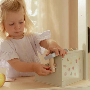 Drewniana kasa fiskalna ze skanerem i czytnikiem kart Little Dutch