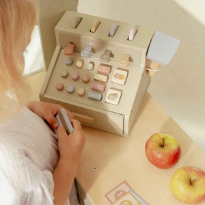 Drewniana kasa fiskalna ze skanerem i czytnikiem kart Little Dutch