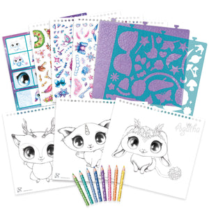 Skizzenbuch mit magischen Tieren