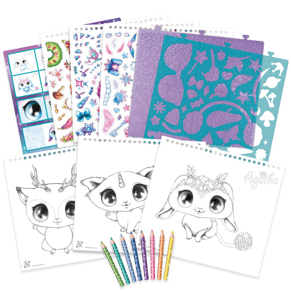 Skizzenbuch mit magischen Tieren