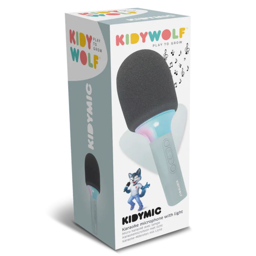 Świecący mikrofon Kidywolf z modulacją głosu - zielony