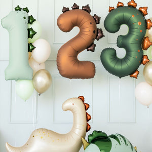 Folienballon 92 cm – Zahl 1 Dinosaurier
