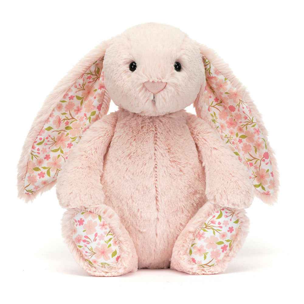 Pluszowy królik z kwiecistymi uszami Cherry Jellycat - pudrowy róż 18 cm