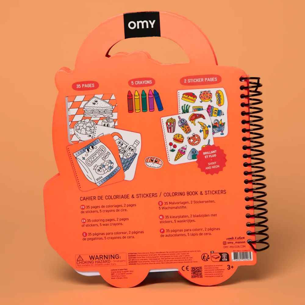 Zestaw do kolorowania z naklejkami OMY - Yummy