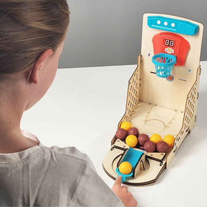 Zestaw konstrukcyjny elektroniczna mini koszykówka DIY z grami Buki